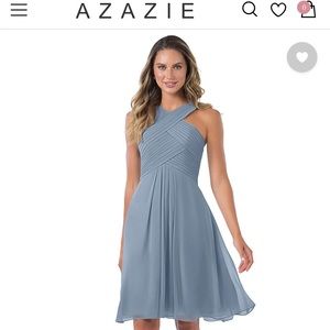 Azazie Amani Dusty Blue Bridesmaid Dress A4